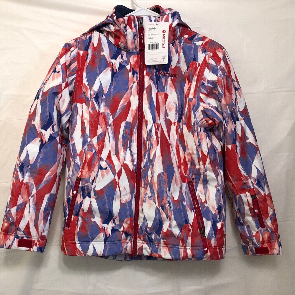 NWT Marmot Girls Big Sky Bright Ruby Wisteria Jacket Sz Large Winter Snow Ski